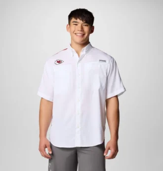 Herren PFG Tamiami™ Kurzarmhemd mit Farbblockdesign – Kansas City Chiefs