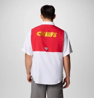 Herren PFG Tamiami™ Kurzarmhemd mit Farbblockdesign – Kansas City Chiefs