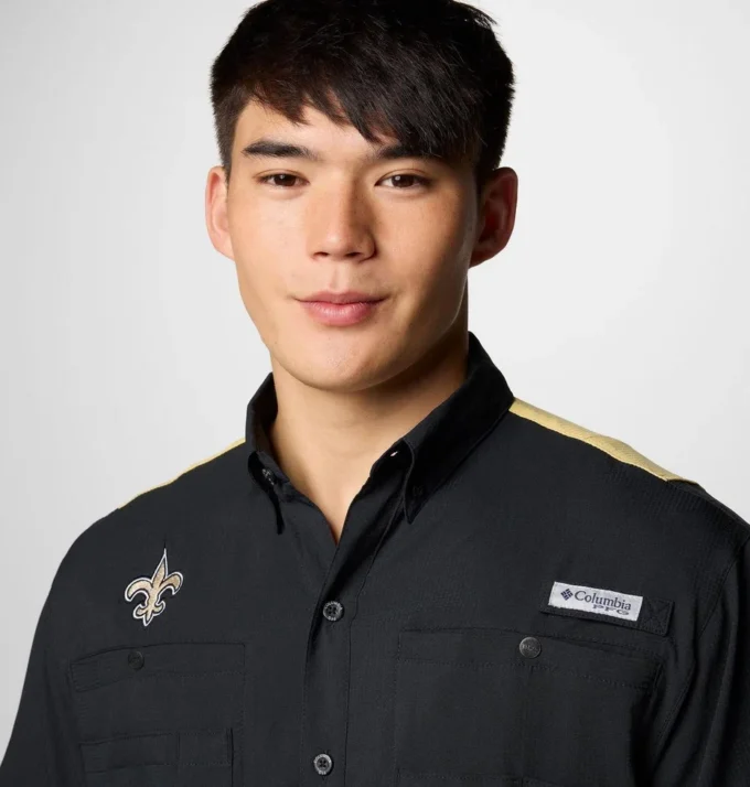 Herren PFG Tamiami™ Kurzarmhemd mit Farbblockdesign – New Orleans Saints Herren PFG Tamiami™ Kurzarmhemd mit Farbblockdesign – New Orleans Saints
