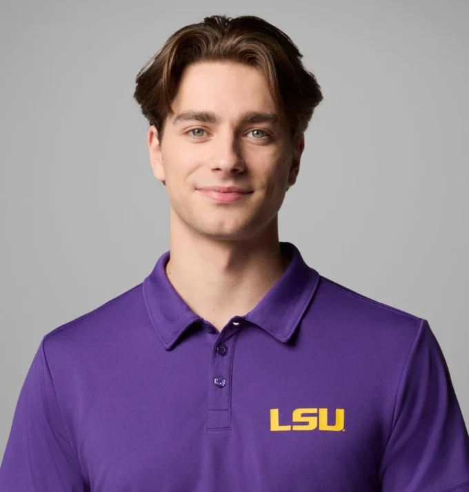 Herren-Polohemd Collegiate Fair Catch™ – LSU