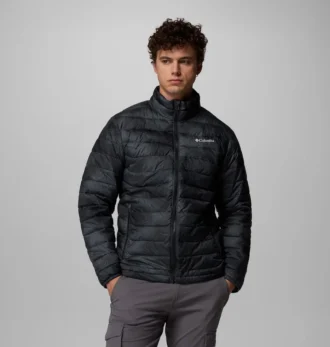Herren Powder Lite™ II Printed Jacke – Lang