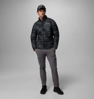 Herren Powder Lite™ II Printed Jacke – Lang