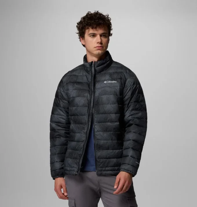 Herren Powder Lite™ II Printed Jacke – Lang