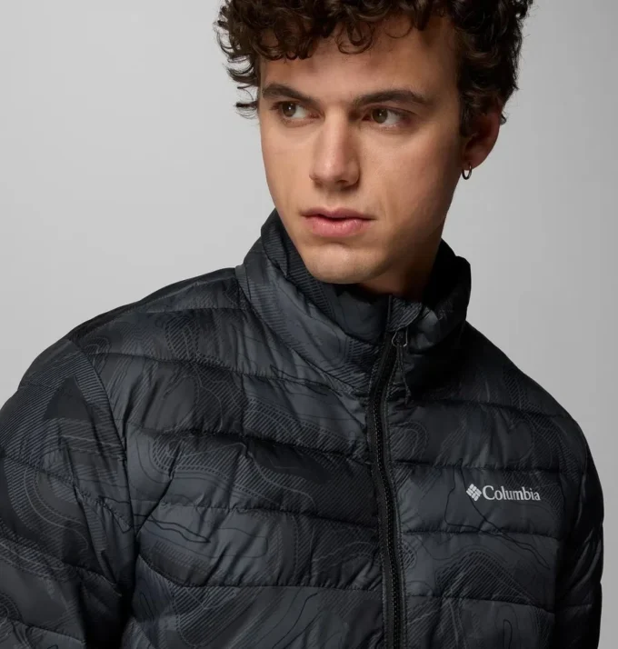 Herren Powder Lite™ II Printed Jacke – Lang