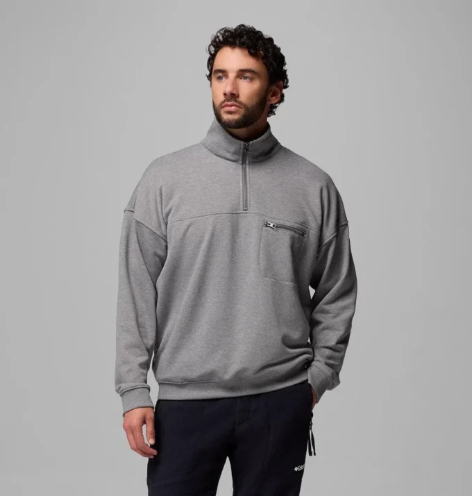 Herren-Pullover mit halbem Reißverschluss aus Bugasweat™ Herren-Pullover mit halbem Reißverschluss aus Bugasweat™