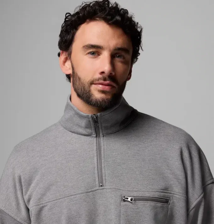 Herren-Pullover mit halbem Reißverschluss aus Bugasweat™ Herren-Pullover mit halbem Reißverschluss aus Bugasweat™