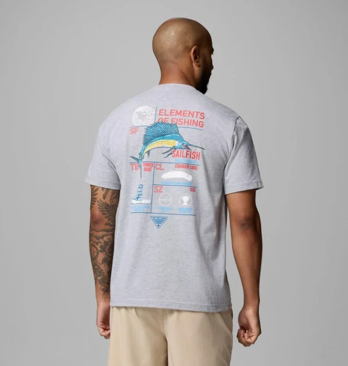 Herren-T-Shirt Anski Sailfish PFG mit kurzen Ärmeln
