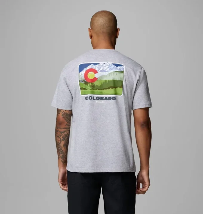 Herren-T-Shirt „Flag CO CSC” mit kurzen Ärmeln