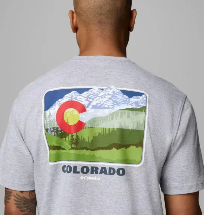 Herren-T-Shirt „Flag CO CSC” mit kurzen Ärmeln