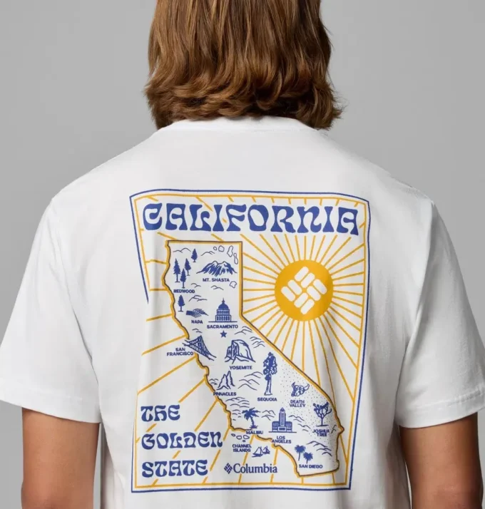Herren-T-Shirt Golden CA CSC