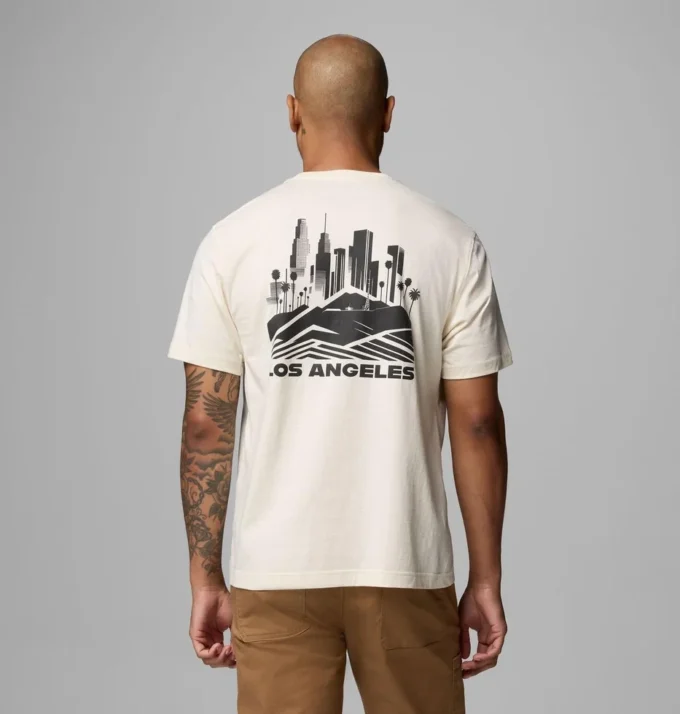 Herren-T-Shirt „Los Angeles CA CSC“ mit kurzen Ärmeln