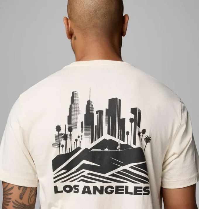Herren-T-Shirt „Los Angeles CA CSC“ mit kurzen Ärmeln