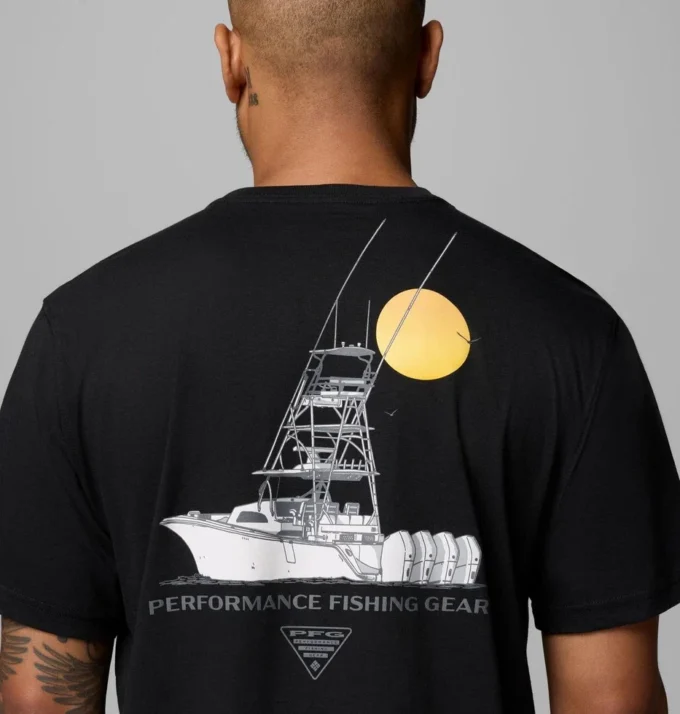 Herren-T-Shirt Matti Boat PFG mit kurzen Ärmeln