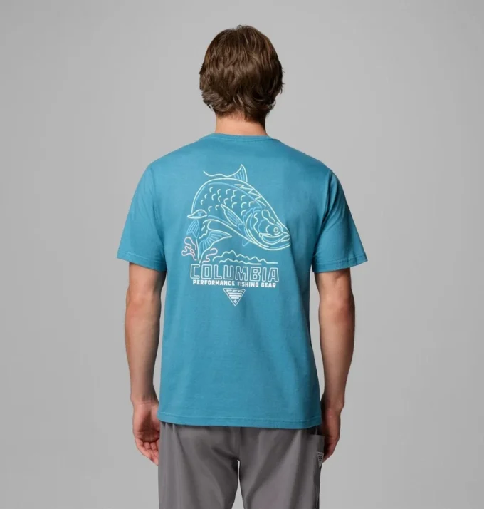 Herren-T-Shirt Ralfie Tarpon Br PFG mit kurzen Ärmeln