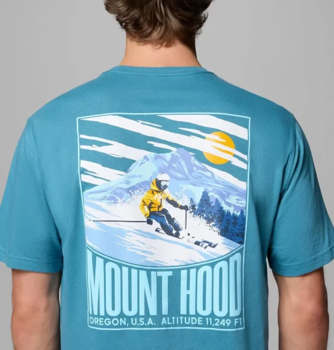 Herren-T-Shirt Steep Mt Hood OR CSC mit kurzen Ärmeln