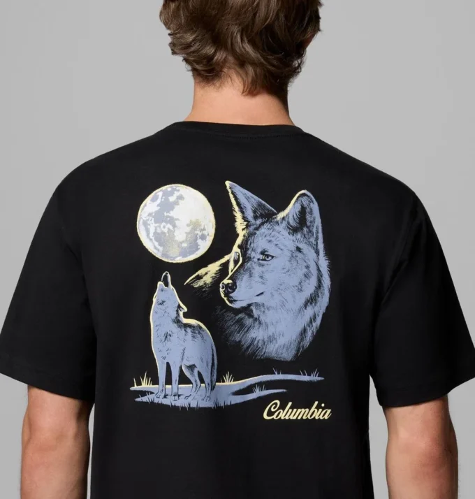 Herren-T-Shirt „Yodel Coyote CSC” mit kurzen Ärmeln