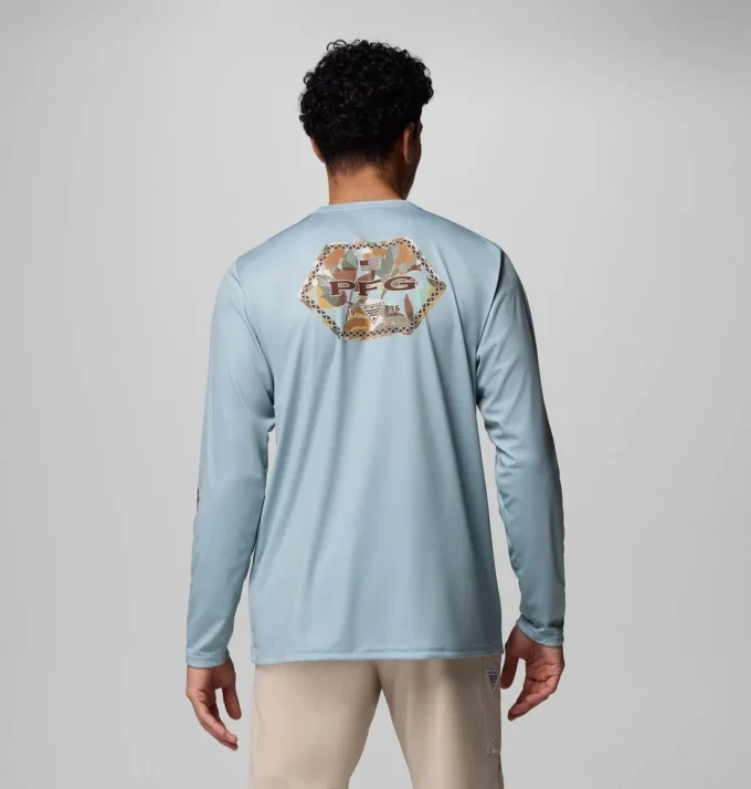 Herren Terminal Tackle PFG™ Border Hex Langarmhemd Herren Terminal Tackle PFG™ Border Hex Langarmhemd