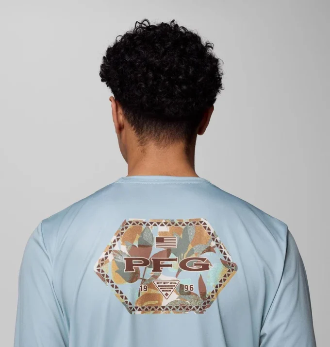 Herren Terminal Tackle PFG™ Border Hex Langarmhemd Herren Terminal Tackle PFG™ Border Hex Langarmhemd