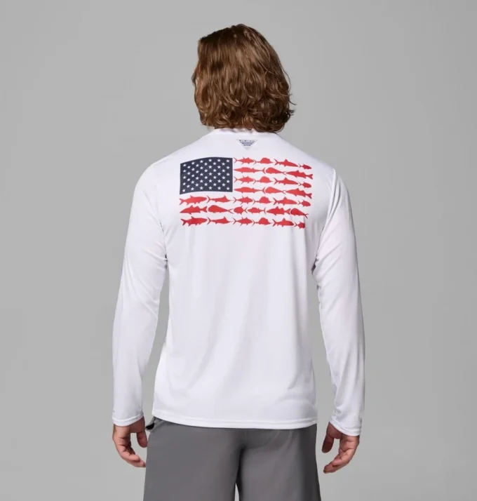 Herren Terminal Tackle PFG Fish Flag™ Langarmhemd Herren Terminal Tackle PFG Fish Flag™ Langarmhemd