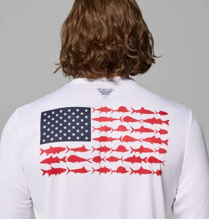 Herren Terminal Tackle PFG Fish Flag™ Langarmhemd Herren Terminal Tackle PFG Fish Flag™ Langarmhemd