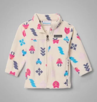 Mädchen-Fleecejacke Castle Dale™ mit Print und durchgehendem Reißverschluss