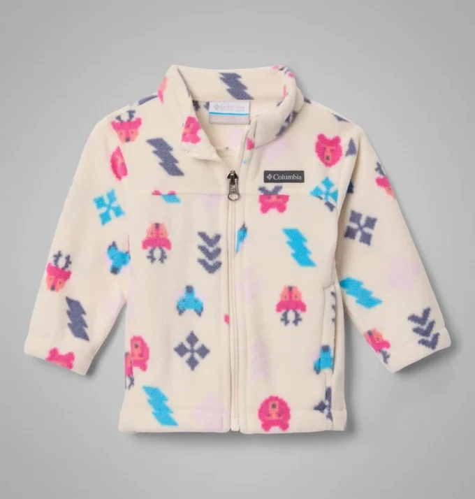 Mädchen-Fleecejacke Castle Dale™ mit Print und durchgehendem Reißverschluss