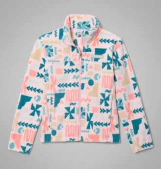 Mädchen-Fleecejacke Castle Dale™ mit Print und durchgehendem Reißverschluss