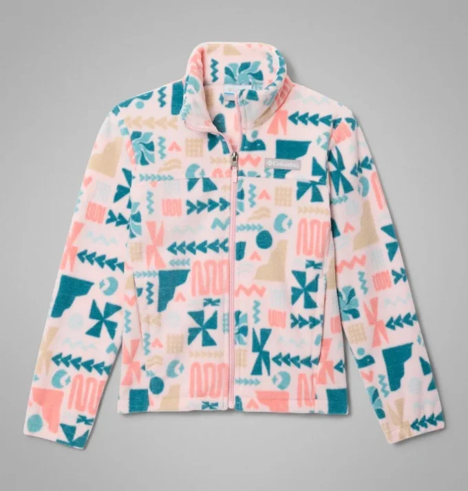 Mädchen-Fleecejacke Castle Dale™ mit Print und durchgehendem Reißverschluss