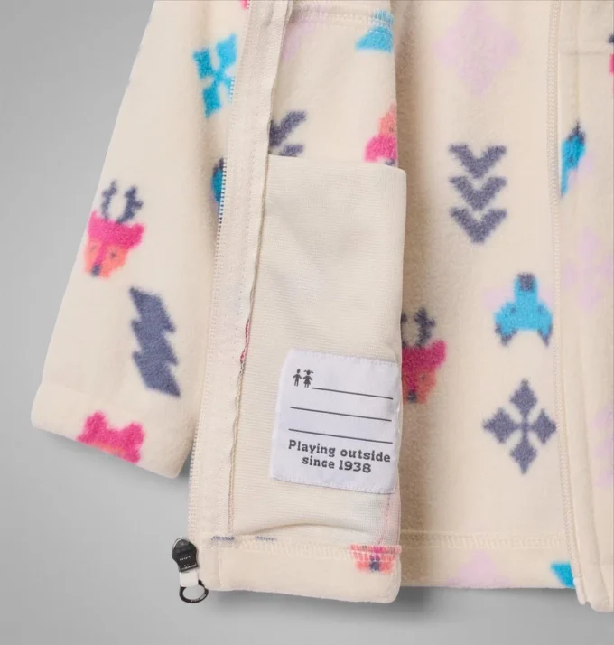 Mädchen-Fleecejacke Castle Dale™ mit Print und durchgehendem Reißverschluss