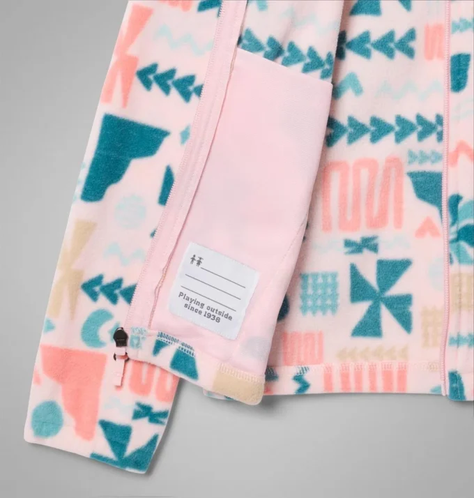 Mädchen-Fleecejacke Castle Dale™ mit Print und durchgehendem Reißverschluss