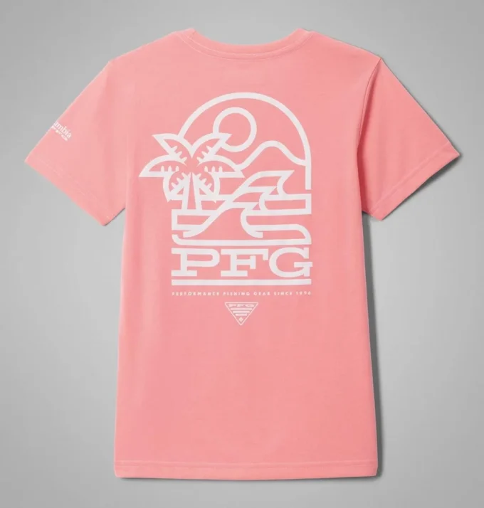 PFG™ Palm Waves Kurzarm-T-Shirt für Mädchen
