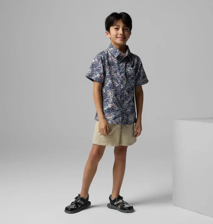 PFG Super Slack Tide™ Kurzarm-Camp-Hemd für Jungen