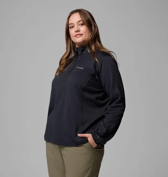 Women Essential Hike™ Grid Fleece Half Zip Jacket – Übergrößen Women Essential Hike™ Grid Fleece Half Zip Jacket – Übergrößen