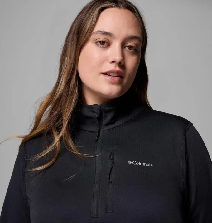 Women Essential Hike™ Grid Fleece Half Zip Jacket – Übergrößen Women Essential Hike™ Grid Fleece Half Zip Jacket – Übergrößen